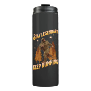 Lustiger Bigfoot Laufmotivation Thermosbecher