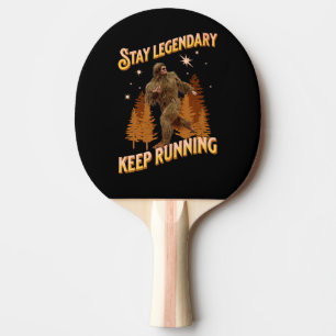 Lustiger Bigfoot Laufmotivation Tischtennis Schläger