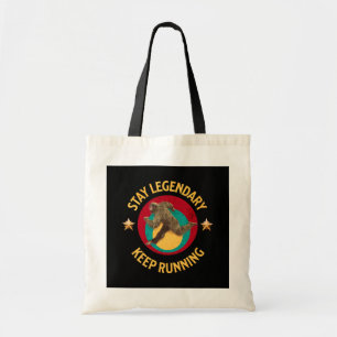 Lustiger Bigfoot Laufmotivation Tragetasche