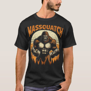 Lustiger Bigfoot Massquatch Sasquatch Workout Gym T-Shirt