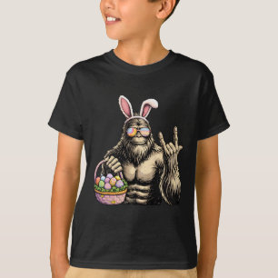 Lustiger Bigfoot-Oster-Ei-Felsen Sasquatch-Osterta T-Shirt