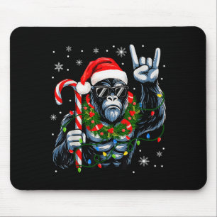 Lustiger Bigfoot Rock On Schlafanzug Pjs Weihnacht Mousepad