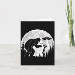 Lustiger Bigfoot Sasquatch Boop Nase Alien Ufo Hum Karte