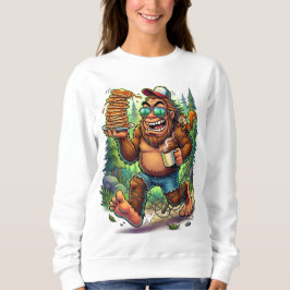 Lustiger Bigfoot Sasquatch Camping Sweatshirt