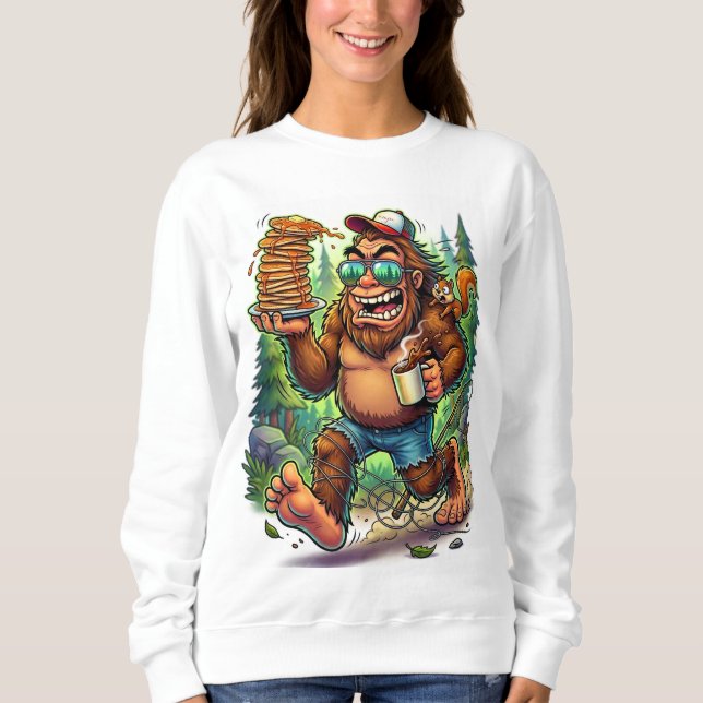 Lustiger Bigfoot Sasquatch Camping  Sweatshirt (Vorderseite)