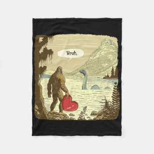 Lustiger Bigfoot Sasquatch Loch Ness Monster Lusti Fleecedecke