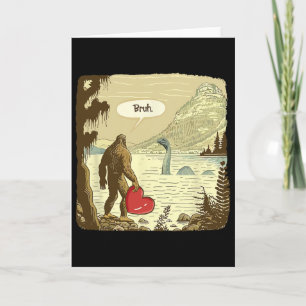 Lustiger Bigfoot Sasquatch Loch Ness Monster Lusti Karte