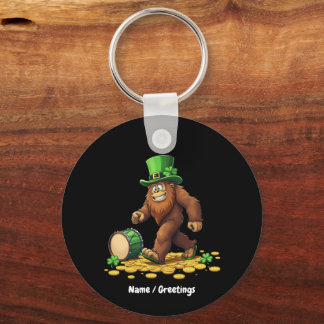 Lustiger Bigfoot Sasquatch Shamrock St. Patrick's Schlüsselanhänger