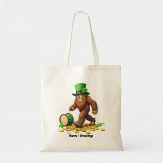 Lustiger Bigfoot Sasquatch Shamrock St. Patrick's Tragetasche