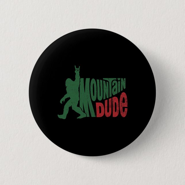 Lustiger Bigfoot Sasquatch Wander Geschenk für Ber Button (Vorderseite)