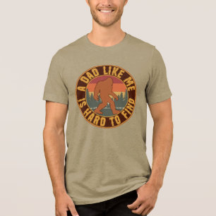 Lustiger Bigfoot-Vater ist schwer zu finden Retro- Tri-Blend Shirt