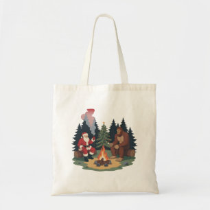 Lustiger Bigfoot Weihnachten Santa Sasquatch Campi Tragetasche