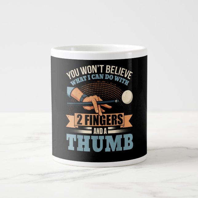 Lustiger Billardpool Jumbo-Tasse (Vorderseite)