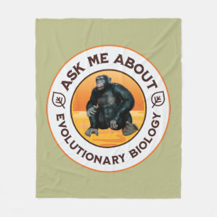 Lustiger Biologie-Lehrer Evolution Humor Geschenk Fleecedecke
