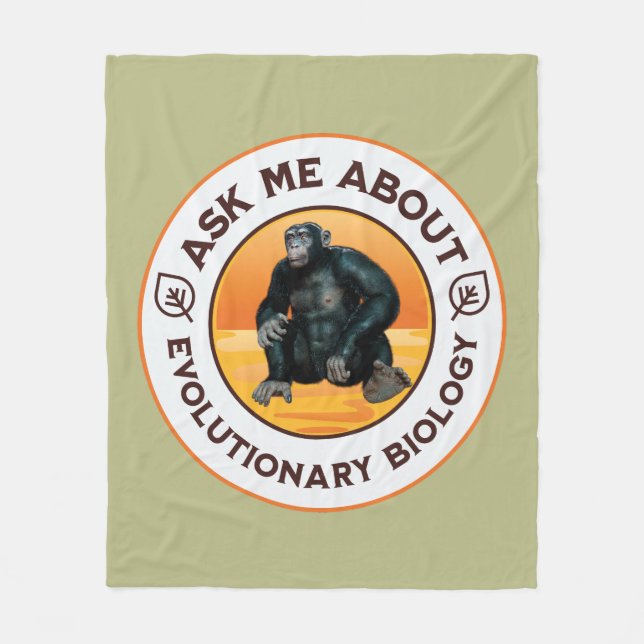 Lustiger Biologie-Lehrer Evolution Humor Geschenk Fleecedecke (Vorderseite)