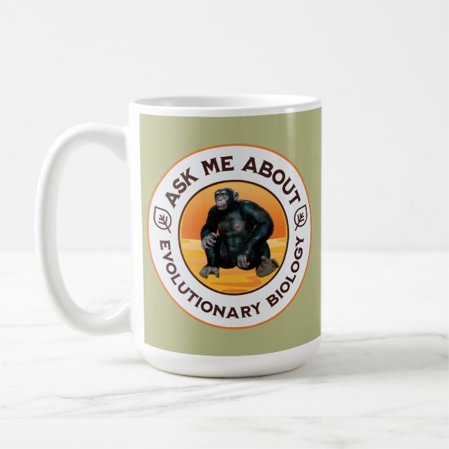 Lustiger Biologie-Lehrer Evolution Humor Geschenk Kaffeetasse (Links)