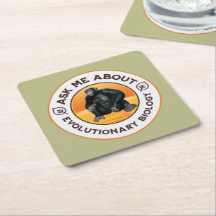 Lustiger Biologie-Lehrer Evolution Humor Geschenk Rechteckiger Pappuntersetzer