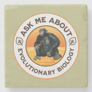 Lustiger Biologie-Lehrer Evolution Humor Geschenk Steinuntersetzer