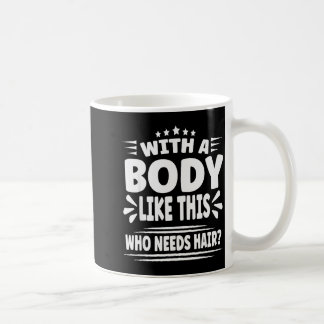 Lustiger Blad-Mann Scherzt Mit Einem Körper Wie Di Kaffeetasse