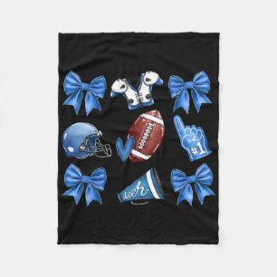 Lustiger blauer Cheer Football-Spieltag Coquette-S Fleecedecke