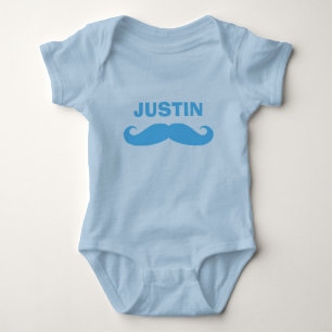 Lustiger blauer Schnurrbart Baby-Body für Kleinkin Baby Strampler