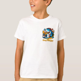 Lustiger Bleib Hungrig Hai Isst Pizza Sommer Stran T-Shirt