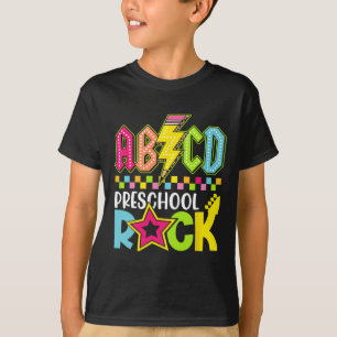 Lustiger Blitz Zurück Zur Schule Vorschule Rock T-Shirt
