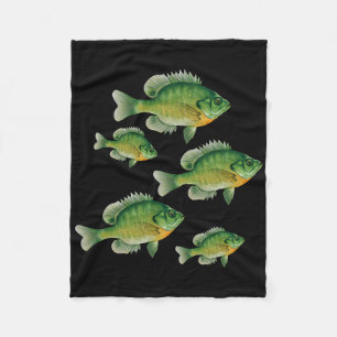 Lustiger Bluegill Sonnenfisch Angeln Süßwasserfisc Fleecedecke