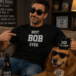 Lustiger Bob Personalisierter Bester Bob Aller Zei T-Shirt