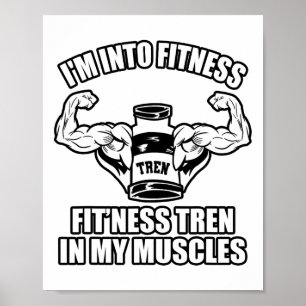 Lustiger Bodybuilder Poster