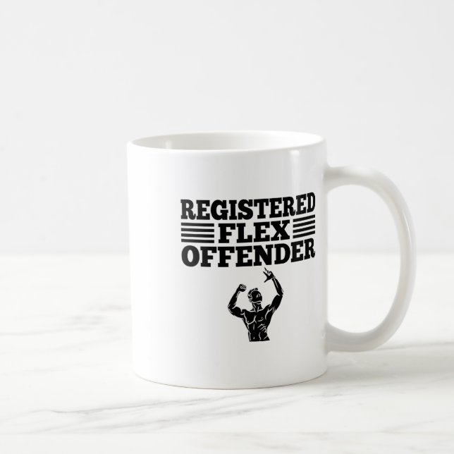 Lustiger Bodybuilding-Workout registrierter Flex-O Kaffeetasse (Rechts)