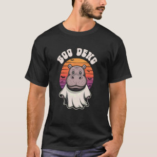 Lustiger Boo DENG Baby Zwergflusspferd Gruseliger T-Shirt