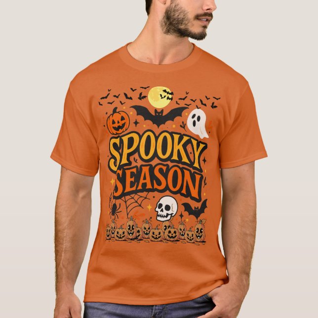 Lustiger Boo Halloween  T-Shirt (Vorderseite)