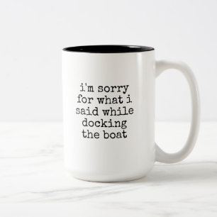 Lustiger Bootsfahrer Yachtsegler Weiß Docking Boot Zweifarbige Tasse