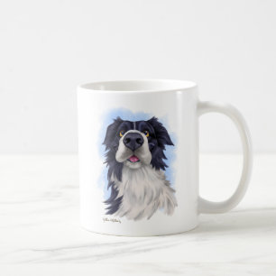 Lustiger Border Collie Cartoon  Kaffeetasse