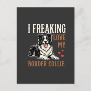 Lustiger Border Collie Liebt Hund Postkarte