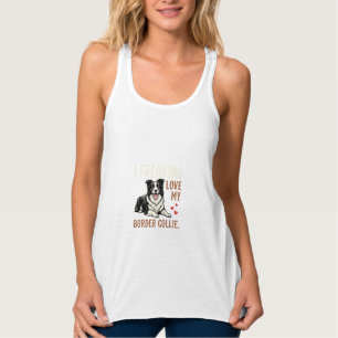 Lustiger Border Collie Liebt Hund Tank Top