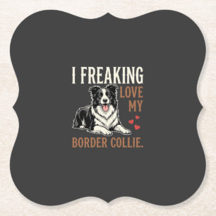 Lustiger Border Collie Liebt Hund Untersetzer