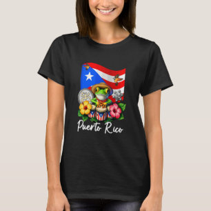 Lustiger Boricua Coqui Frosch Taino Puerto Rico Pu T-Shirt