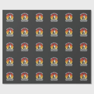 Lustiger Boston Terrier Retro Hund Haltung Geschenkpapier