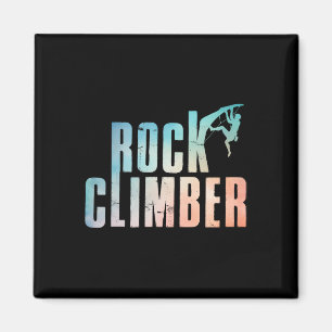 Lustiger Boulder-Enthusiast für Männer beim Klette Magnet
