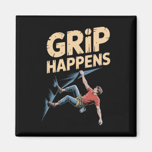 Lustiger Bouldering-Humor Griff passiert Klettertr Magnet
