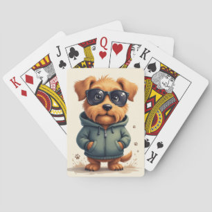 Lustiger Bouvier des Flandres Kawaii Hund Spielkarten