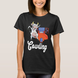 Lustiger Bowling Strike Kuh Bowling Pin Bowlingkug T-Shirt