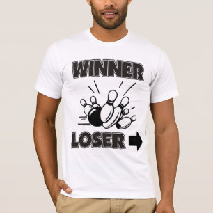 Lustiger Bowlings-Sieger-Verlierer T-Shirt