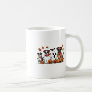 Lustiger Boxer-Geist fällt Herbstblätter Thanksgiv Kaffeetasse