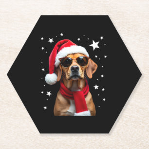 Lustiger Boxerhund Weihnachtsbeleuchtung Xmas Outf Untersetzer