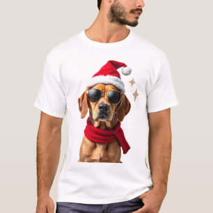 Lustiger Boxerhund Weihnachtslichter Xmas Outfit P T-Shirt