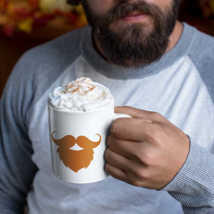 Lustiger brauner Schnurrbart Kaffeetasse