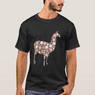 Lustiger Brauner Tupfen-Lama Internationaler Tupfe T-Shirt